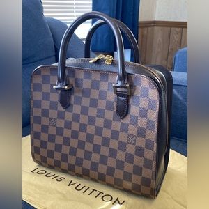 AUTHENTIC LOUIS VUITTON DAMIER EBENE TRIANA HANDBAG